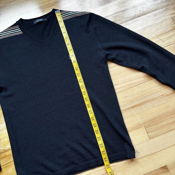 Burberry Women's Black Wool Sweater with Signature Stripes – Size M - Picture 5 of 13